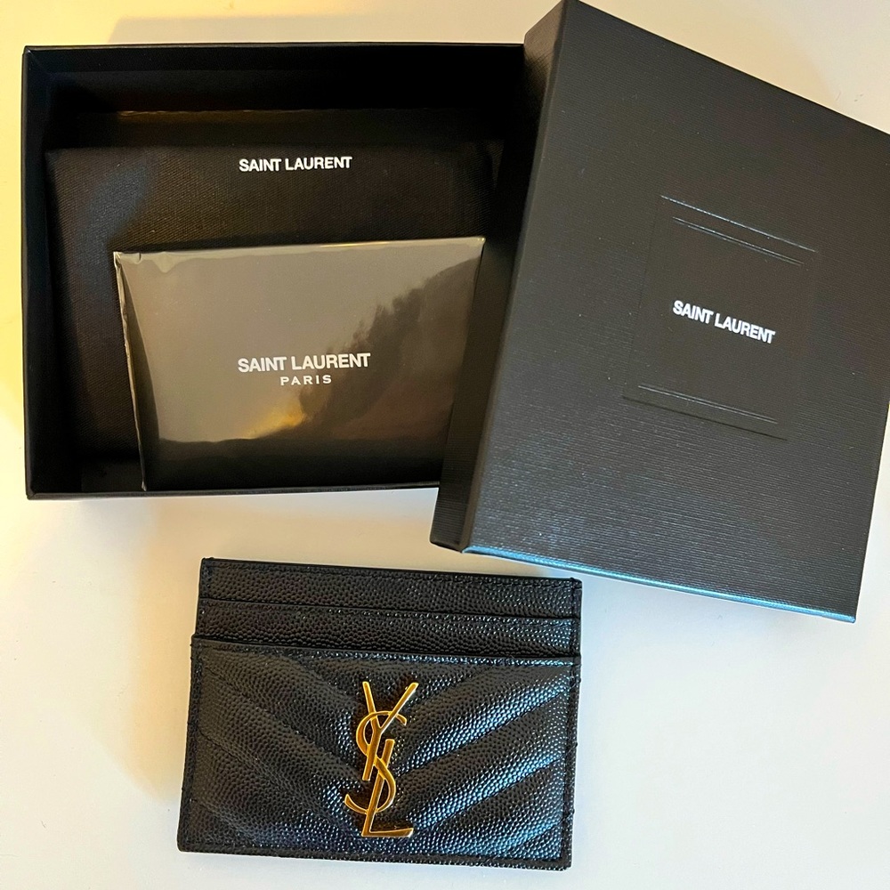 YSL leather card case